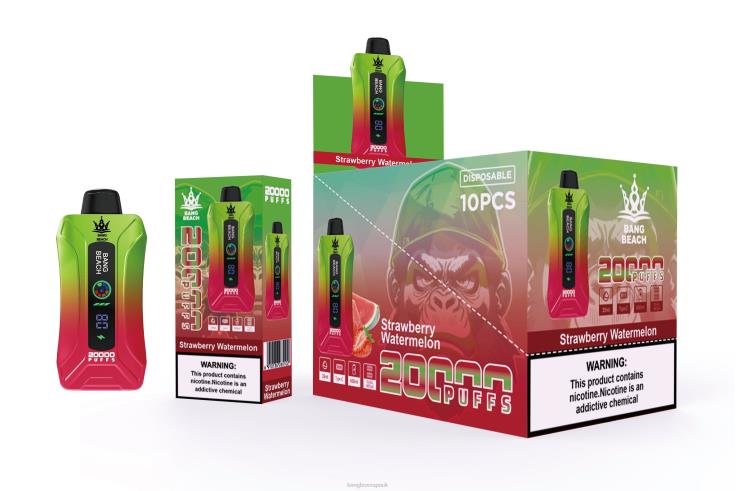 Bang Beach Vape 2P2PT3 Strawberry Watermelon - Bang Beach 20000 Puffs Smart Screen Vape
