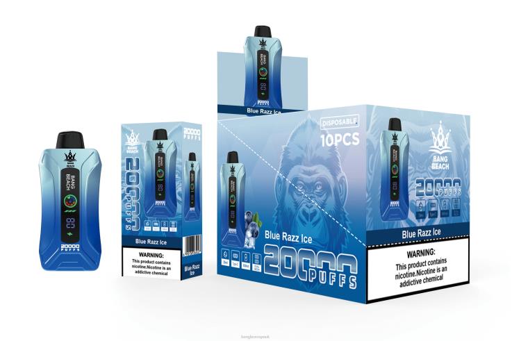 Bang Box Vape Price 2P2PT11 Blue Razz Ice - Bang Beach 20000 Puffs Smart Screen Vape