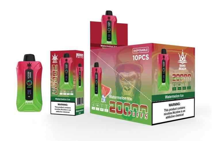 Bang Box Vape UK 2P2PT7 Watermelon Ice - Bang Beach 20000 Puffs Smart Screen Vape