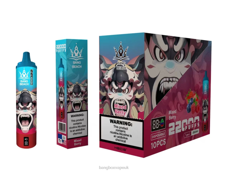 Bang Beach Vape 2P2PT21 Mixed Berry - Bang Beach 22000 Puffs Smart Screen
