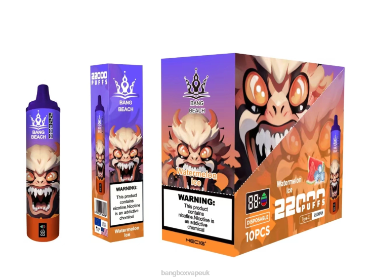 Bang Box Vape 2P2PT22 Watermelon Ice - Bang Beach 22000 Puffs Smart Screen