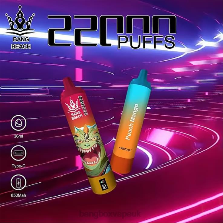 Vape Bang Box 2P2PT24 Peach Mango - Bang Beach 22000 Puffs Smart Screen