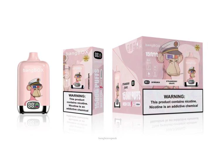 Bang Vape UK 2P2PT44 Strawberry Grape - Bang Box 15000 Puffs
