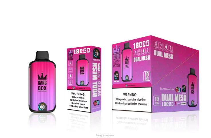 Bang Vape UK 2P2PT98 Sour Raspberry Ice - Bang Box 18000 puffs