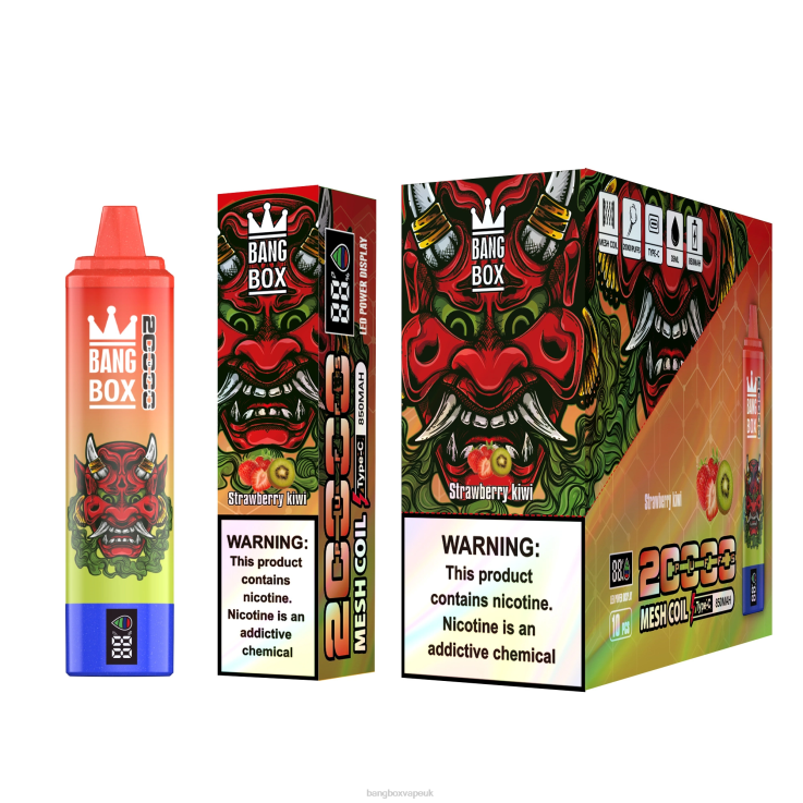 Bang Beach Vape 2P2PT51 Strawberry Kiwi - Bang Box 20000 Puffs Smart Screen