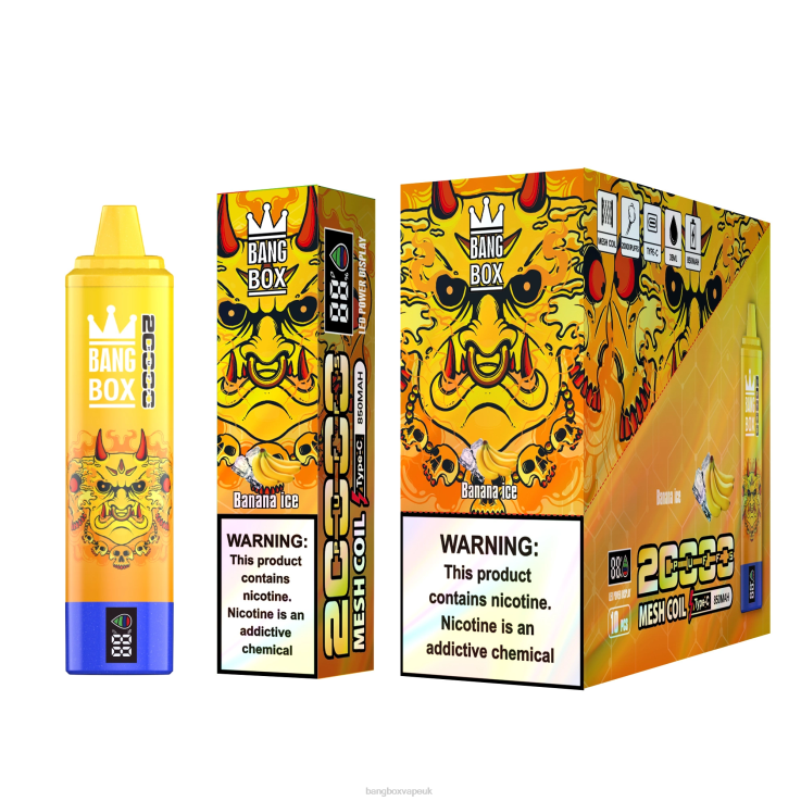 Bang Beach Vape 2P2PT57 Banana Ice - Bang Box 20000 Puffs Smart Screen