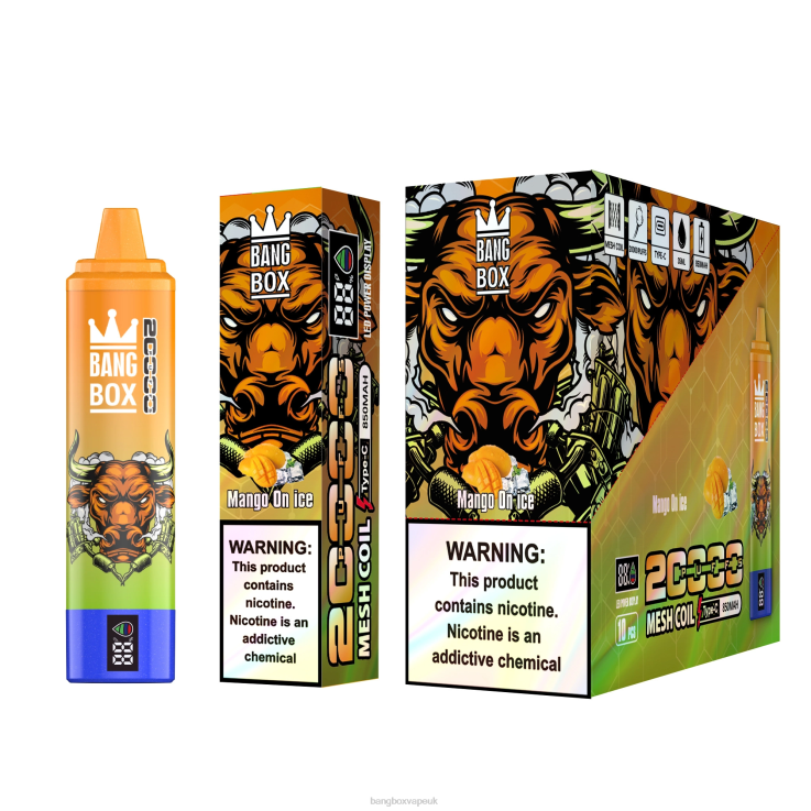 Vape Bang Box 2P2PT54 Mango On Ice - Bang Box 20000 Puffs Smart Screen