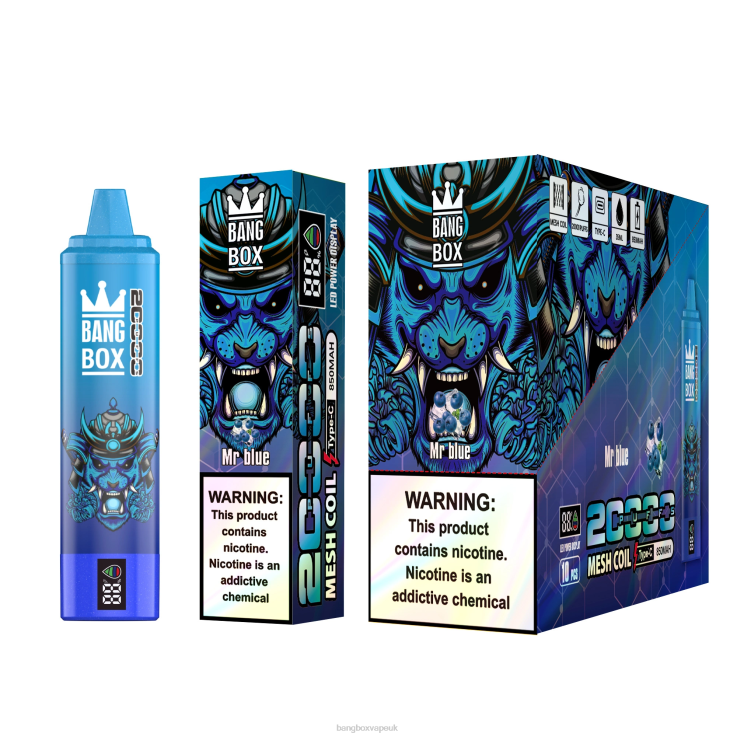 Vape Bang Box 2P2PT60 Mr Blue - Bang Box 20000 Puffs Smart Screen