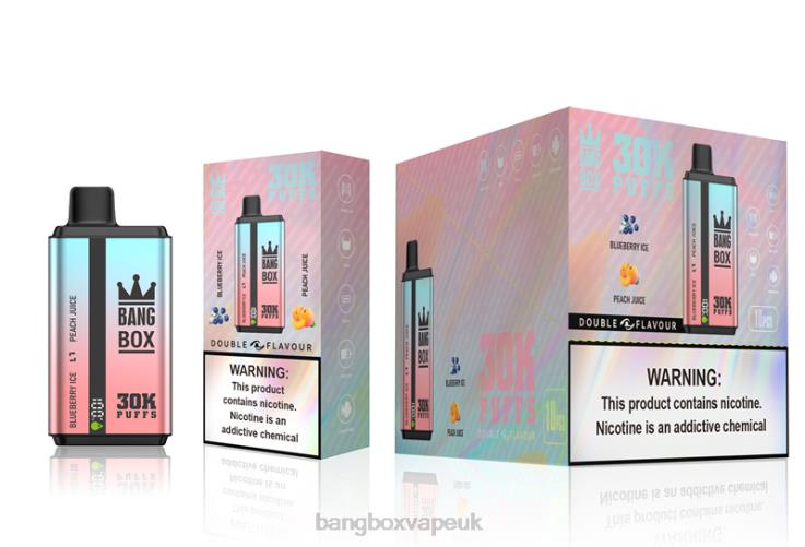 Bang Beach Vape 2P2PT63 Blueberry Ice & Peach Juice - Bang Box 30000 Puffs Dual Flavors