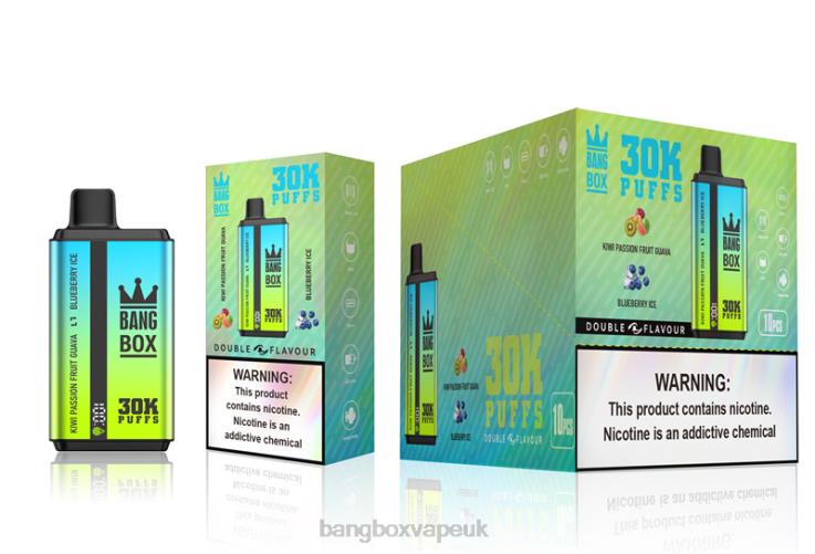 Bang Box Vape Price 2P2PT65 Kiwi Passion Fruit Guava & Blueberry Ice - Bang Box 30000 Puffs Dual Flavors