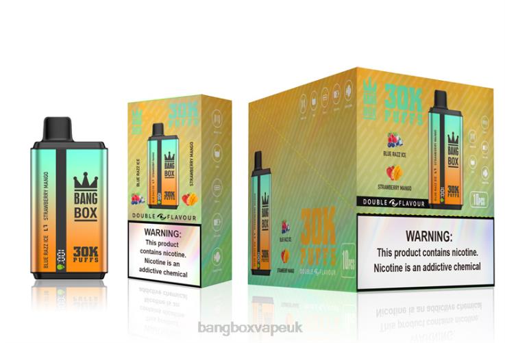 Bang Box Vape UK 2P2PT73 Blue Razz Ice & Strawberry Mango - Bang Box 30000 Puffs Dual Flavors