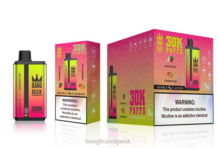Bang Vape UK 2P2PT62 Watermelon Ice & Strawberry Kiwi - Bang Box 30000 Puffs Dual Flavors