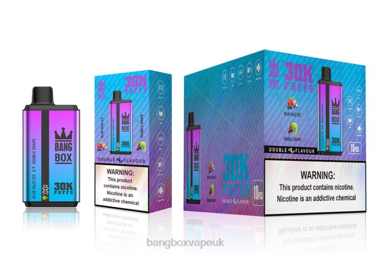 Vape Bang Box 2P2PT72 Blue Razz Ice & Double Grape - Bang Box 30000 Puffs Dual Flavors
