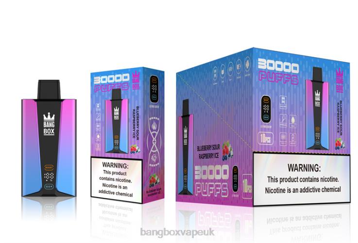 Bang Beach Vape 2P2PT81 Blueberry Sour Raspberry Ice - Bang Box 30000 Puffs Smart Screen
