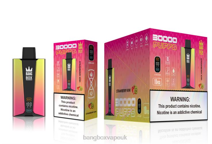 Bang Vape UK 2P2PT74 Strawberry Kiwi - Bang Box 30000 Puffs Smart Screen