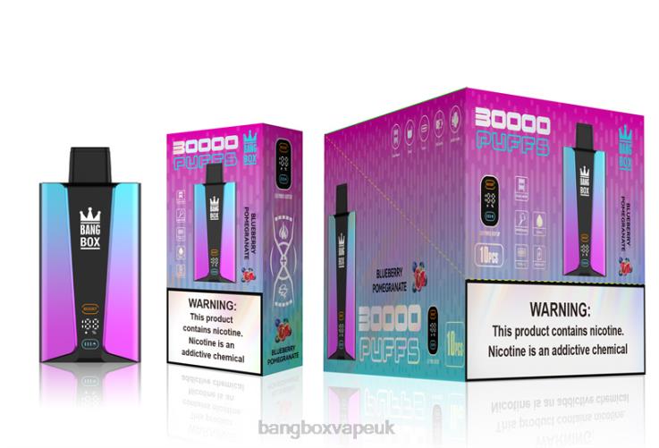 Bang Vape UK 2P2PT80 Blueberry Pomgerante - Bang Box 30000 Puffs Smart Screen