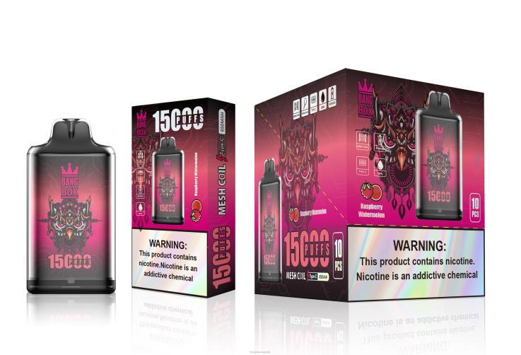 Bang Beach Vape 2P2PT105 Raspberry Watermelon - Bang Box S1-15000 Puffs