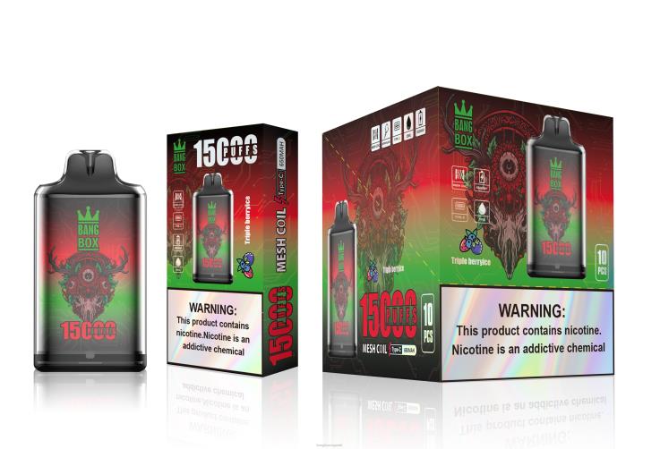 Bang Vape UK 2P2PT104 Triple Berry Ice - Bang Box S1-15000 Puffs