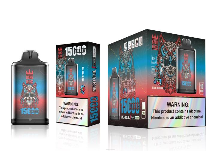 Vape Bang Box 2P2PT108 Blue Razz Ice - Bang Box S1-15000 Puffs